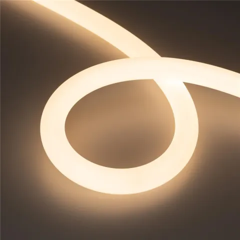 Светодиодная лента герметичная Arlight MOONLIGHT-SIDE-FP-X1088-D25mm 24V Warm3000 (20 W/m, IP65, 5m, wire x1)
