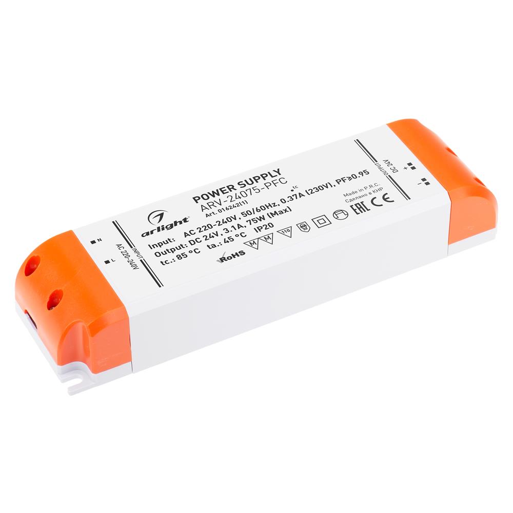 Блок питания Arlight ARV-24075-PFC (24V, 3.1A, 75W)