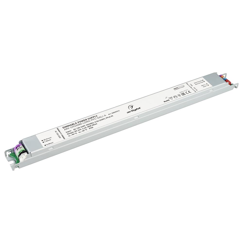 Блок питания Arlight ARV-UH24080-LONG-PFC-DALI-A (24V, 3.4A, 80W)
