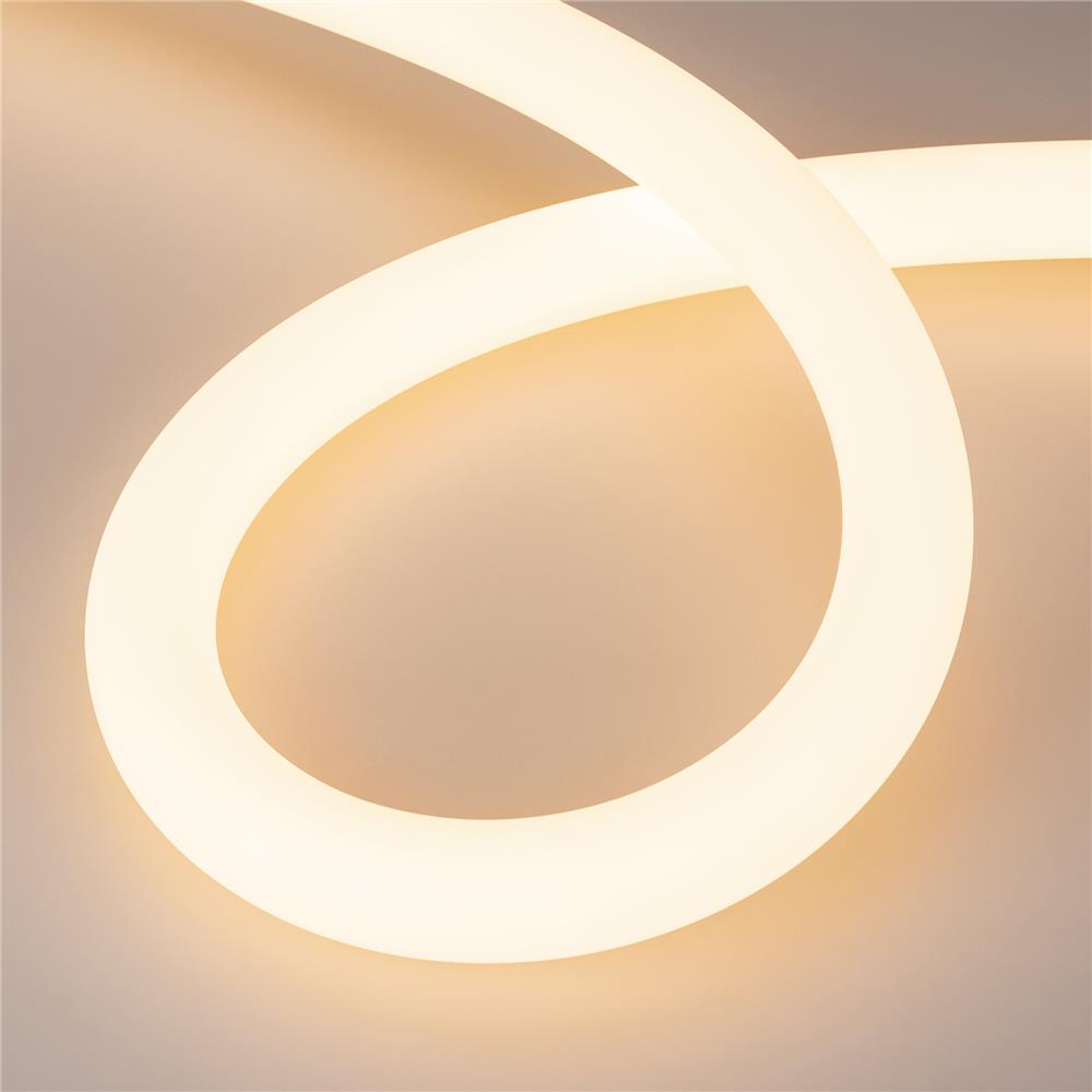 Светодиодная лента герметичная Arlight MOONLIGHT-SIDE-A336-D40mm 24V Warm2400 360deg (15 W/m, IP65, 2835, 5m, wire x1)