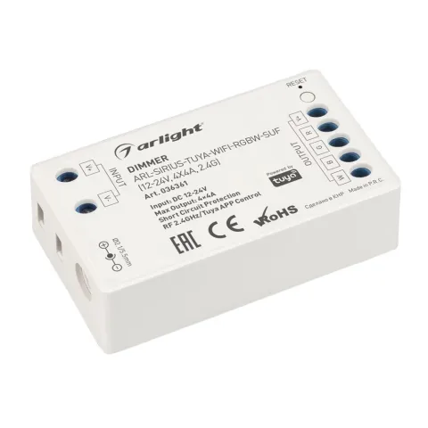 Диммер Arlight ARL-SIRIUS-TUYA-WIFI-RGBW-SUF (12-24V, 4x4A, 2.4G)
