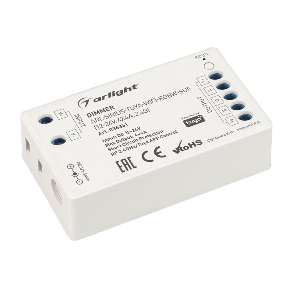 Диммер Arlight ARL-SIRIUS-TUYA-WIFI-RGBW-SUF (12-24V, 4x4A, 2.4G)