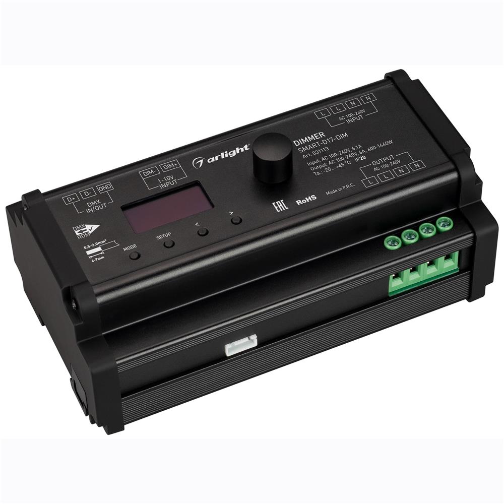 Диммер Arlight SMART-D17-DIM (230V, 6A, TRIAC, DIN, 2.4G)