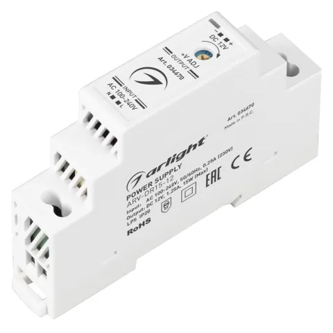Блок питания Arlight ARV-DR15-12 (12V, 1.25A, 15W)