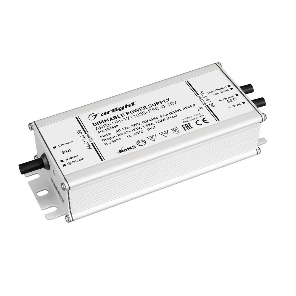 Блок питания Arlight ARPJ-UH-1711050-PFC-0-10V (120W, 69-171V, 1.05A)