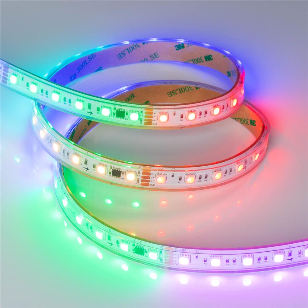 Светодиодная лента герметичная Arlight DMX-PS-B60-15mm 24V RGB-PX6 (15W/m, IP67, 5060, 5m)