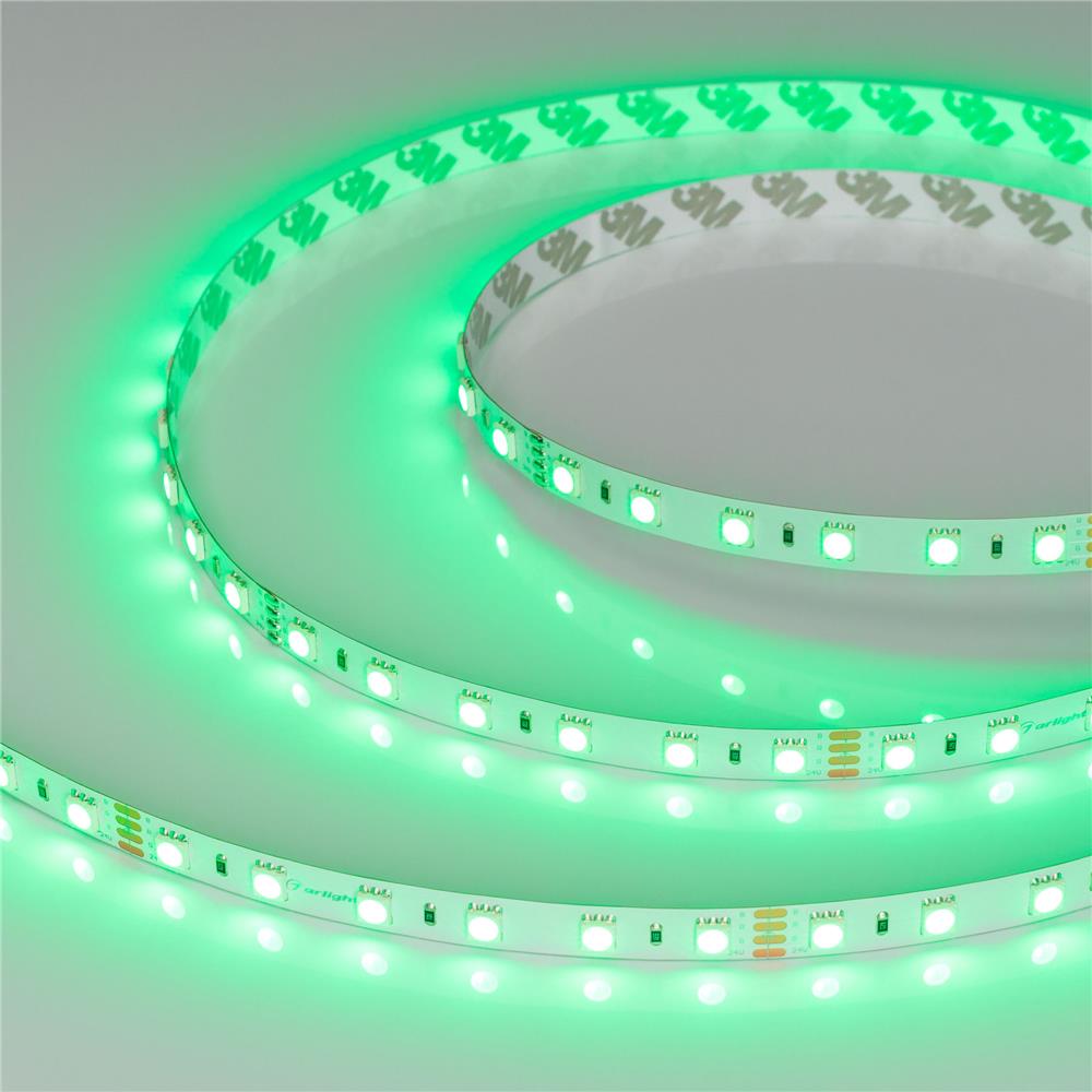 Светодиодная лента Arlight RT-B60-10mm 24V RGB (14.4 W/m, IP20, 5060, 50m)