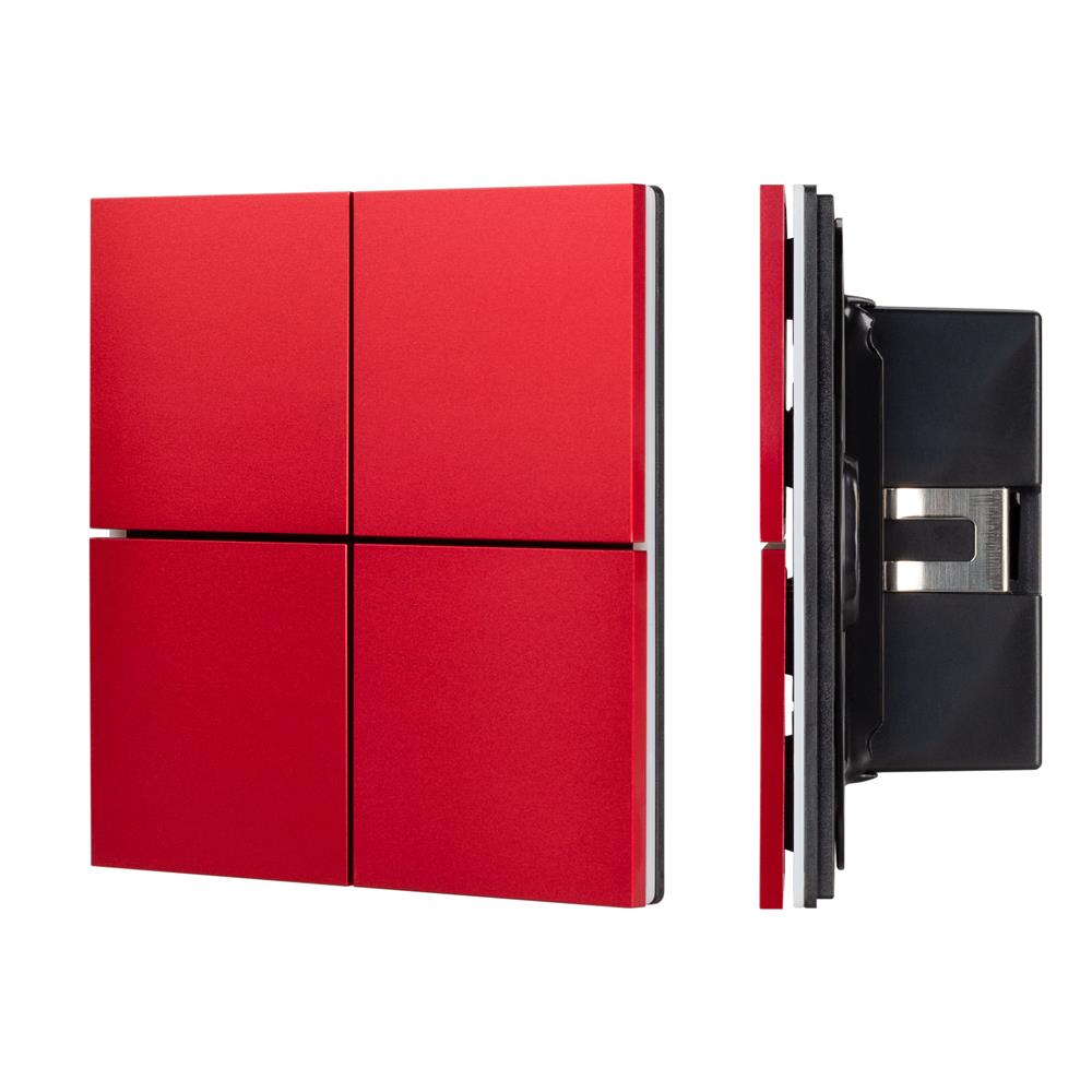 Кнопочная панель Arlight KNX-304-23-IN Rose Red (BUS, Frameless)