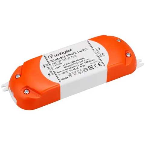 Блок питания Arlight ARJ-SP36500-DIM (18W, 500mA, PFC, Triac)