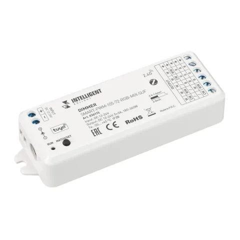 Диммер Arlight SMART-PWM-105-72-RGB-MIX-SUF (12-24V, 5x3A, ZB, 2.4G)