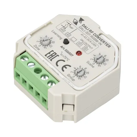Конвертер Arlight RF-сигнала DALI-307-RGBW-IN (DALI-BUS, RF, PUSH)