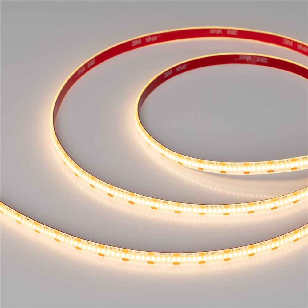 Светодиодная лента герметичная Arlight COB-SE-X360-8mm 5V Warm2700 (5 W/m, IP65, CSP, 5m)