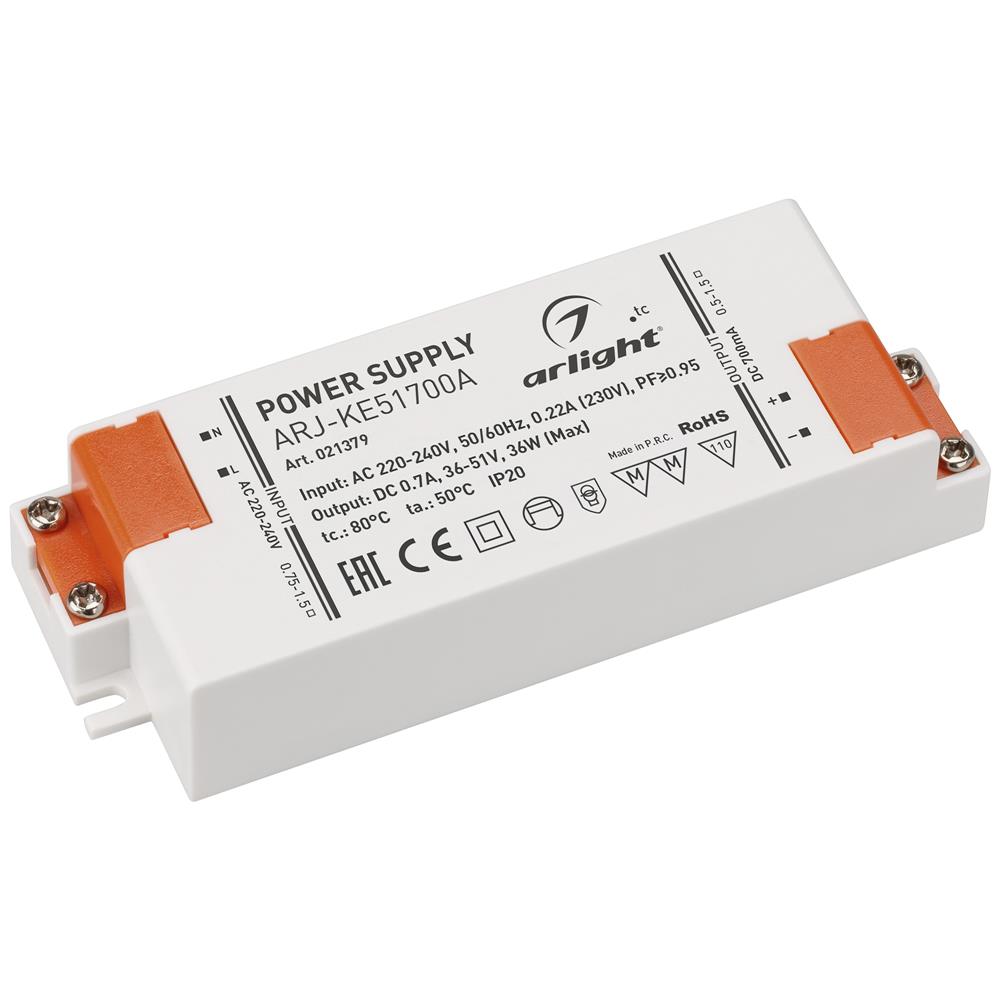 Блок питания Arlight ARJ-KE51700A (36W, 700mA, PFC)