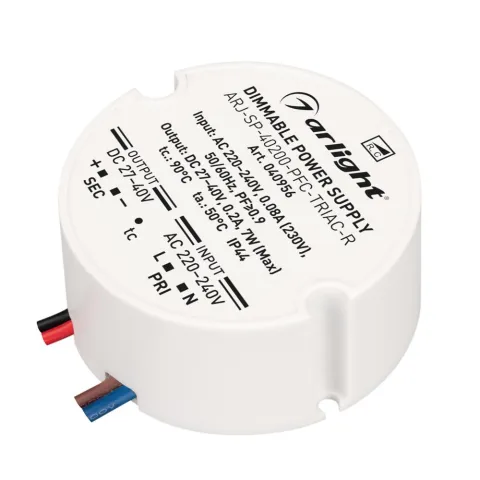 Блок питания Arlight ARJ-SP-40200-PFC-TRIAC-R (7W, 27-40V, 200mA)