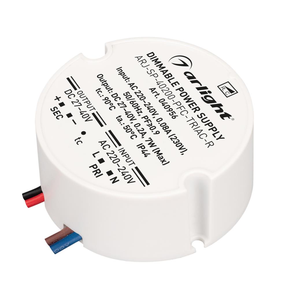Блок питания Arlight ARJ-SP-40200-PFC-TRIAC-R (7W, 27-40V, 200mA)