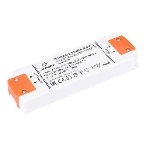 Блок питания Arlight ARV-SN24050-PFC-TRIAC-B (24V, 2.1A, 50W)