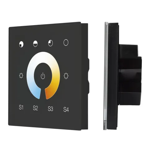 Сенсорная панель Arlight DALI-901-11-1G-4SC-MIX-DT8-IN Black (BUS/230V)