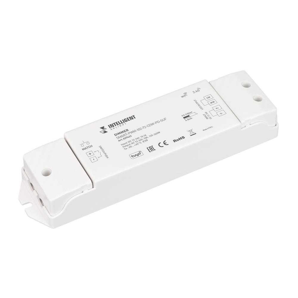 Диммер Arlight SMART-PWM-102-72-CDW-PD-SUF (12-36V, 2x5A, TUYA Wi-Fi, 2.4G)