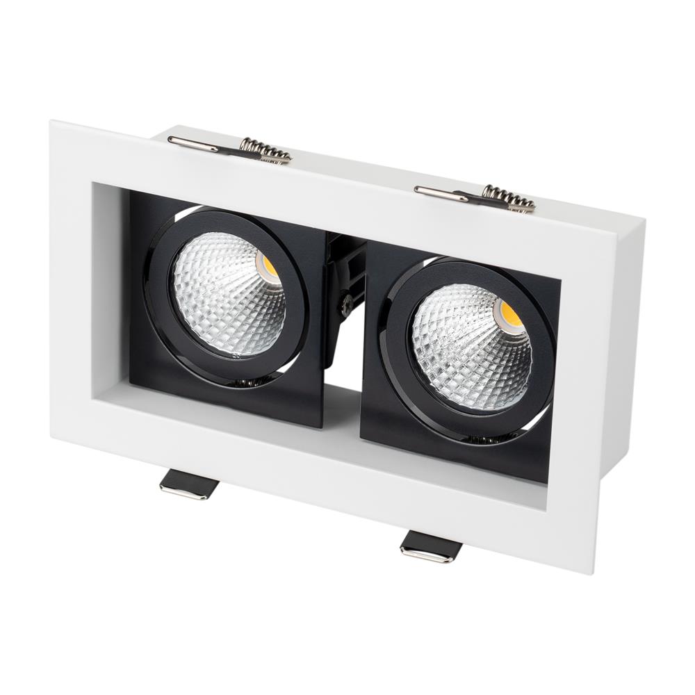 Светильник Arlight CL-KARDAN-S180x102-2x9W Day (WH-BK, 38 deg)