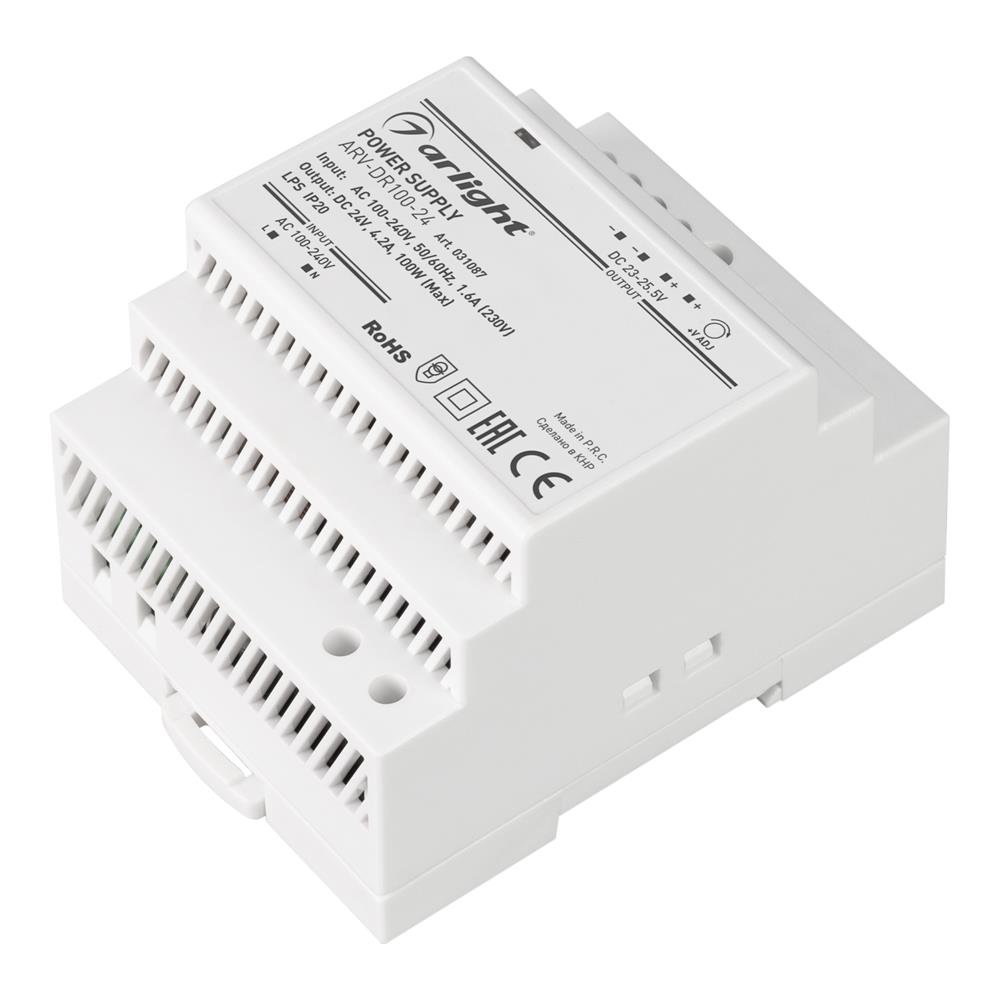 Блок питания Arlight ARV-DR100-24 (24V, 4.2A, 100W)