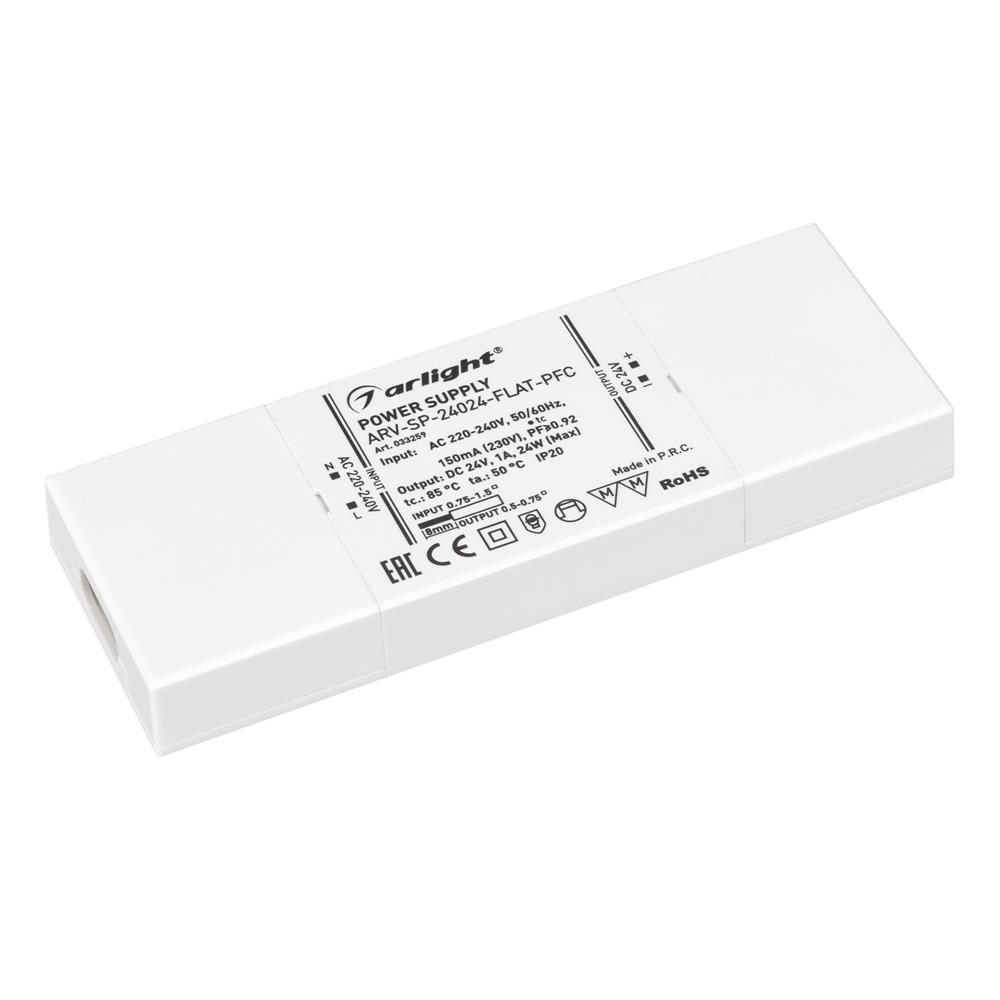 Блок питания Arlight ARV-SP-24024-FLAT-PFC (24V, 1A, 24W)