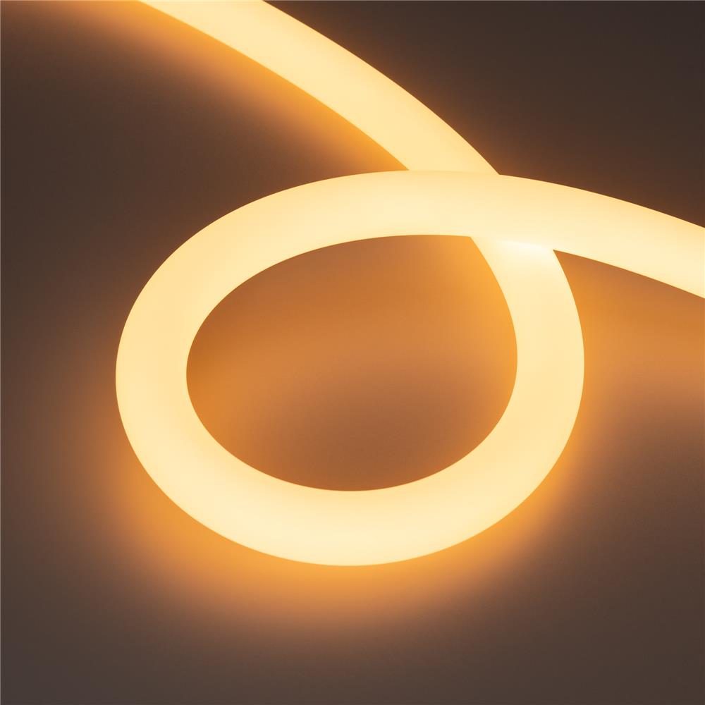 Светодиодная лента герметичная Arlight MOONLIGHT-TOP-A336-D25mm 24V Warm2300 360deg (14.4 W/m, IP65, 2835, 5m, wire x1)