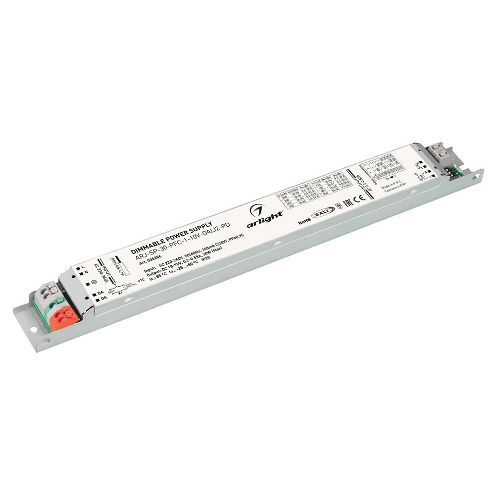 Блок питания Arlight ARJ-SP-30-PFC-1-10V-DALI2-PD (30W, 18-90V, 0.2-0.55A)