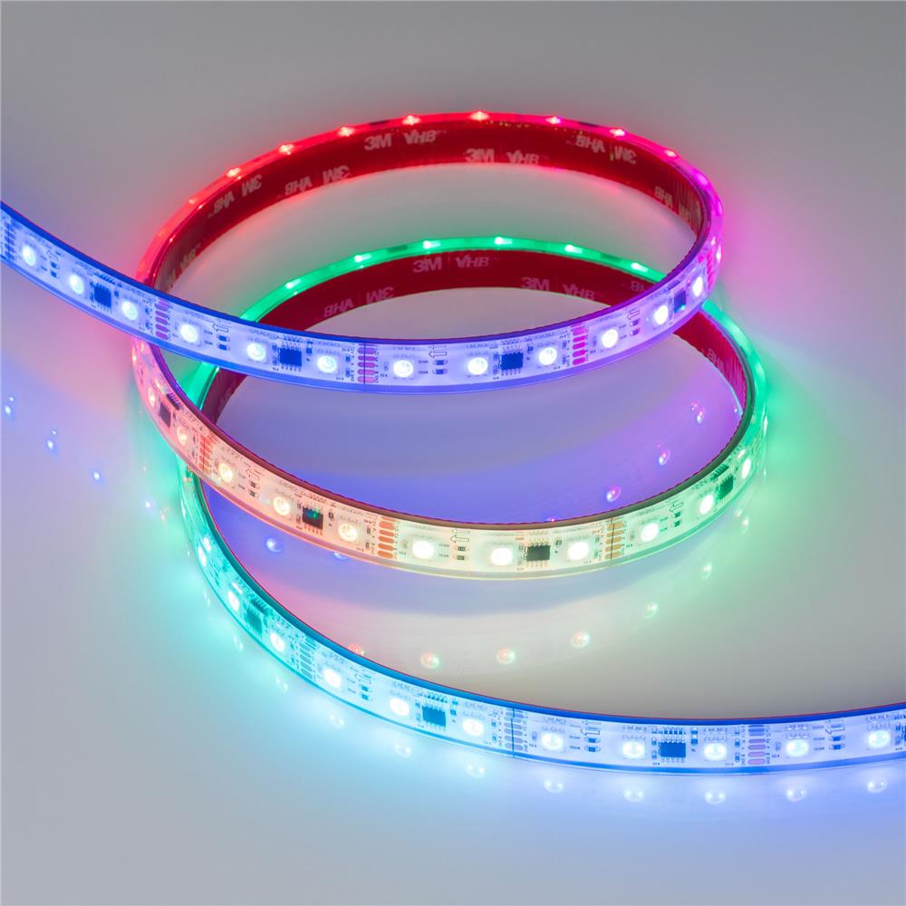 Светодиодная лента герметичная Arlight DMX-PS-B60-12mm 12V RGB-PX3 (14 W/m, IP67, 5060, 5m)