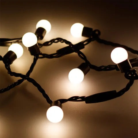 Светодиодная гирлянда Ardecoled ARD-BALL-CLASSIC-D17.5-10000-BLACK-100LED WARM (230V, 7W)