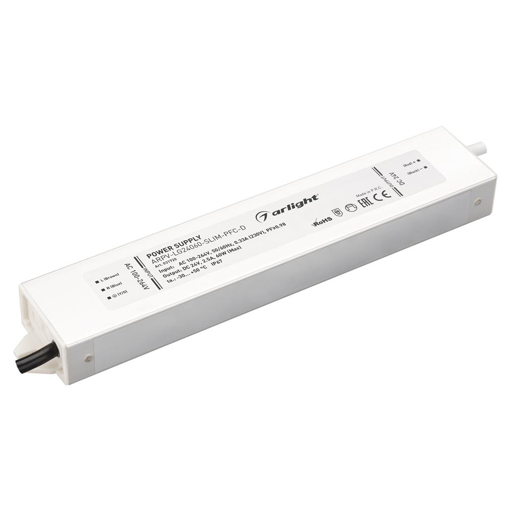Блок питания Arlight ARPV-LG24060-SLIM-PFC-D (24V, 2.5A, 60W)