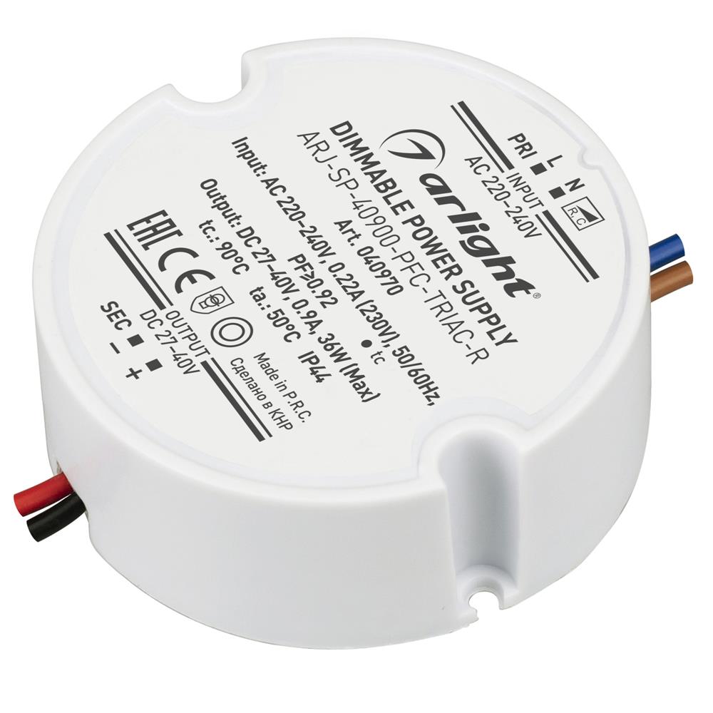 Блок питания Arlight ARJ-SP-40900-PFC-TRIAC-R (36W, 27-40V, 900mA)